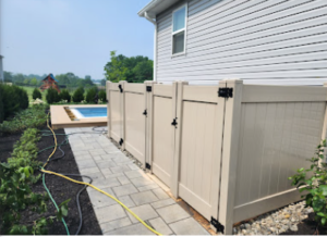 top rail fencing installed in the house