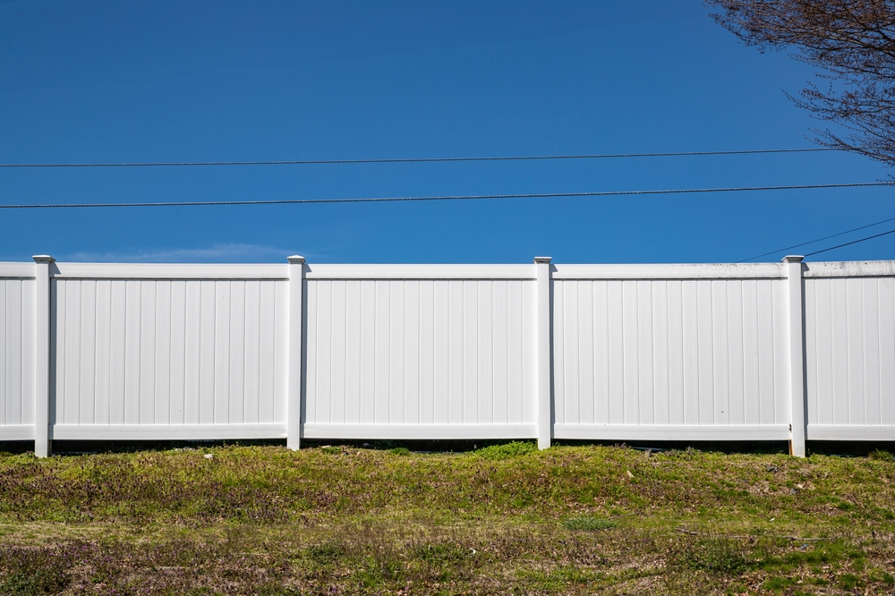 an appealing white privacy fence.