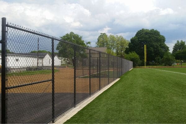 Baseball field fence in Southampton City, PA