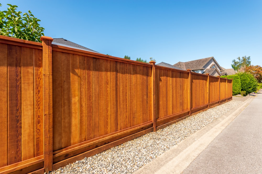 Cedar wood fence in Fort Washington, PA