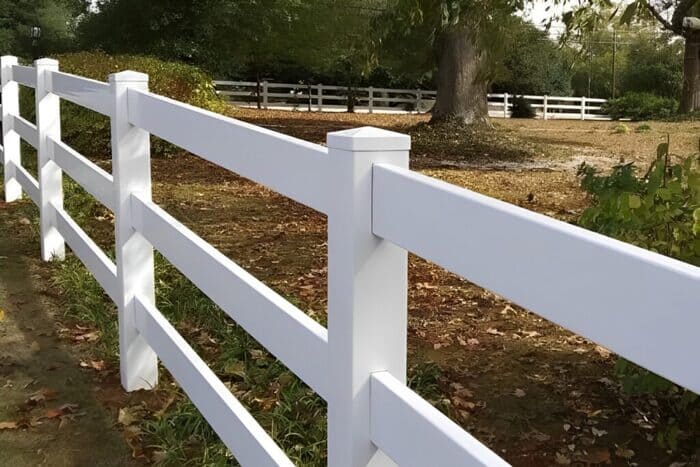 Vinyl split rail fence in Doylestown, PA