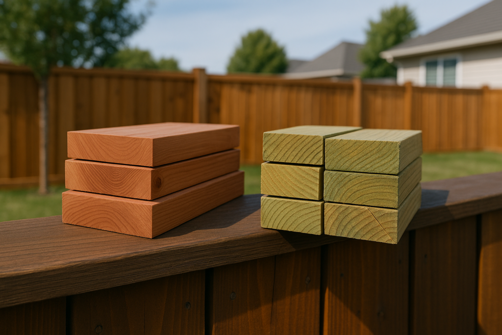Cedar vs. Pressure-Treated Wood: Choosing the Right Lumber for Your Fence